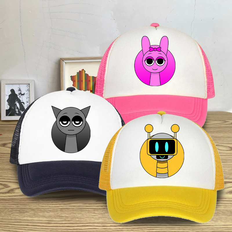 Street Fashion Hats - Летняя сетчатая бейсболка Sprunki для мальчиков