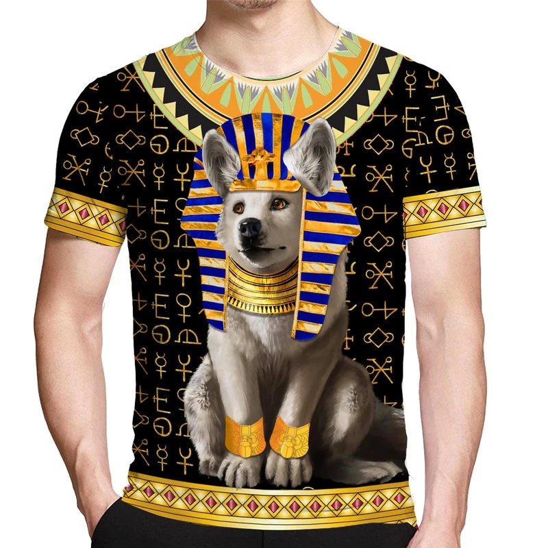 Street Fashion Egypt - Мужская футболка с 3D-принтом собаки, 1