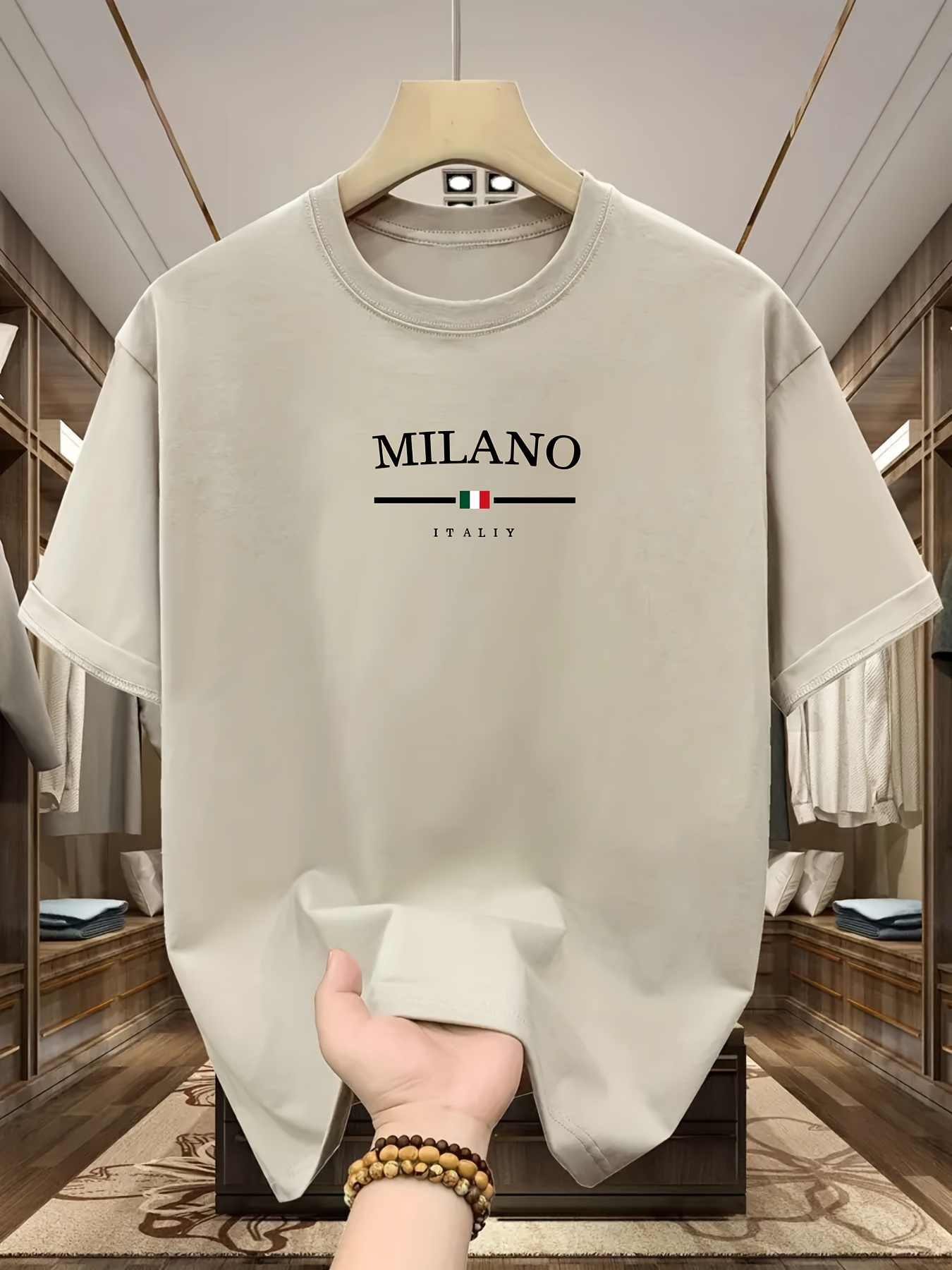 Street Fashion Milan - Мужская модная повседневная свободная футболка из