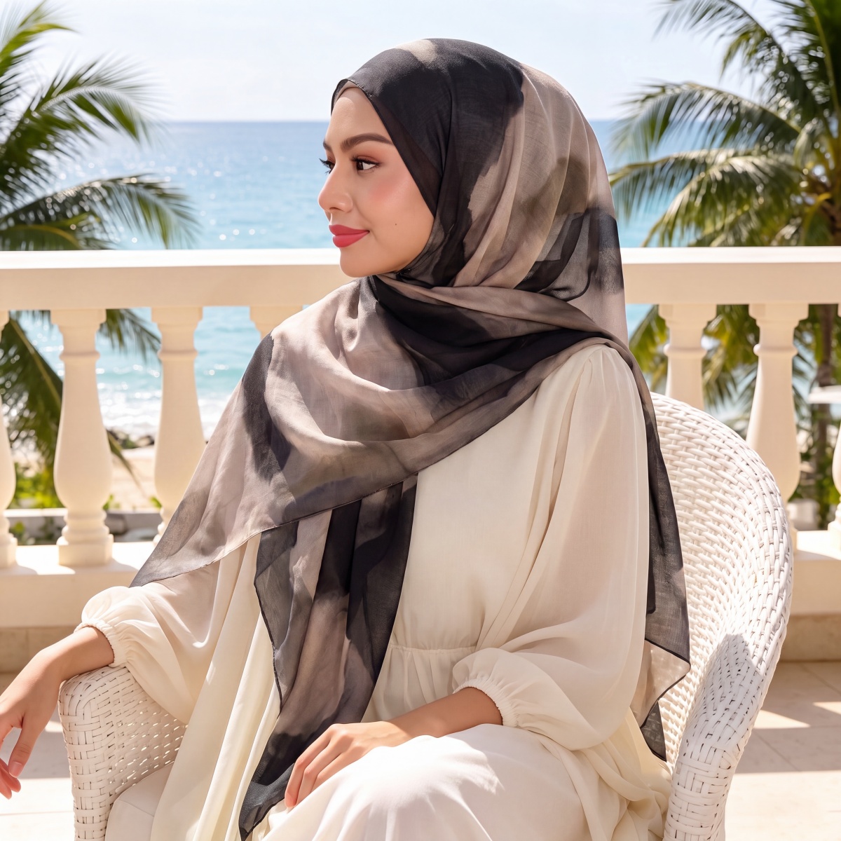 Street Fashion Hijab - Женский пашминовый шарф-бандана 2026: мягкий, струящийся,