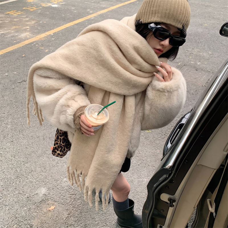 Street Fashion Hijab - Шарф из мохера с бахромой, 36