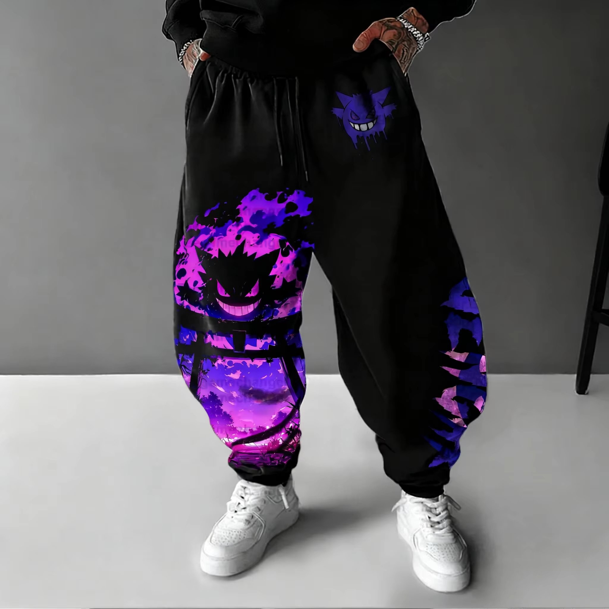 Street Fashion Hats - Спортивные брюки Y2K 2026 Pokemon Gengar