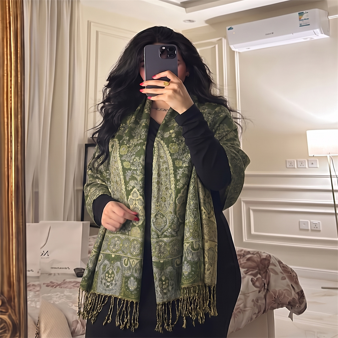 Street Fashion Hijab - Модная женская шаль с жаккардовым узором