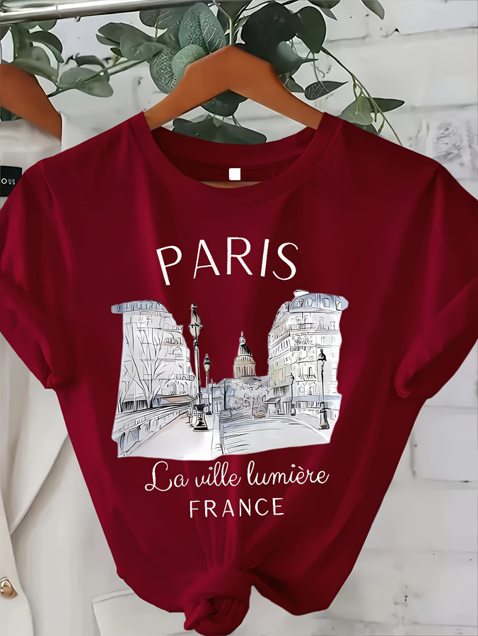 Футболка Y2k с принтом «Париж» – обзор и цена Street Fashion Paris 2025