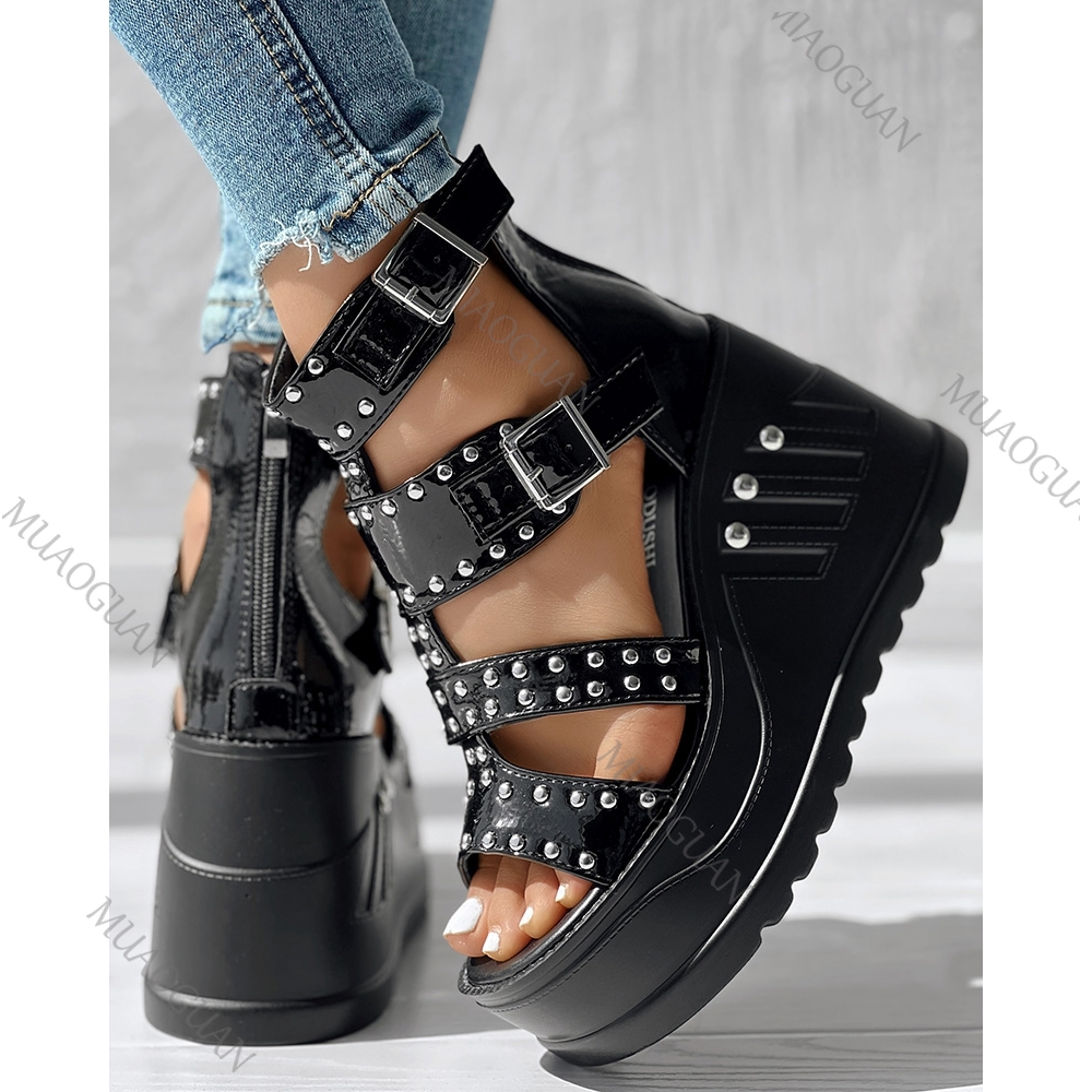 Модные женские черные босоножк – обзор и цена Street Fashion Shoes