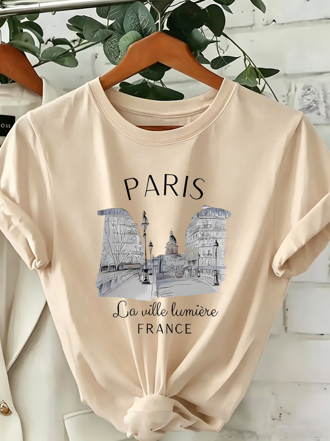 Женская футболка с принтом «Па – обзор и цена Street Fashion Paris 2025