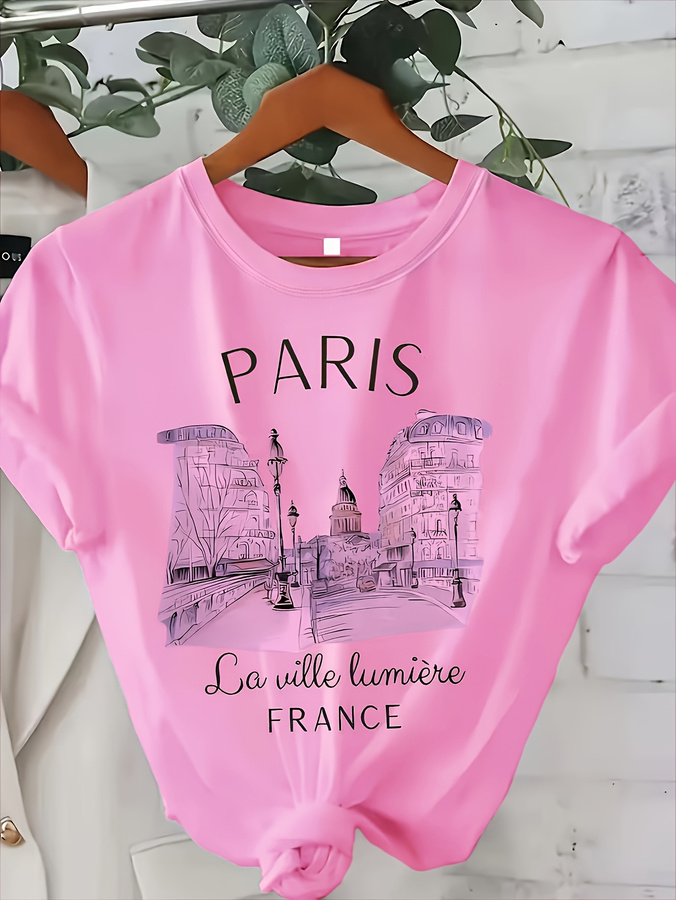 Женская футболка с принтом «Па – обзор и цена Street Fashion Paris 2025