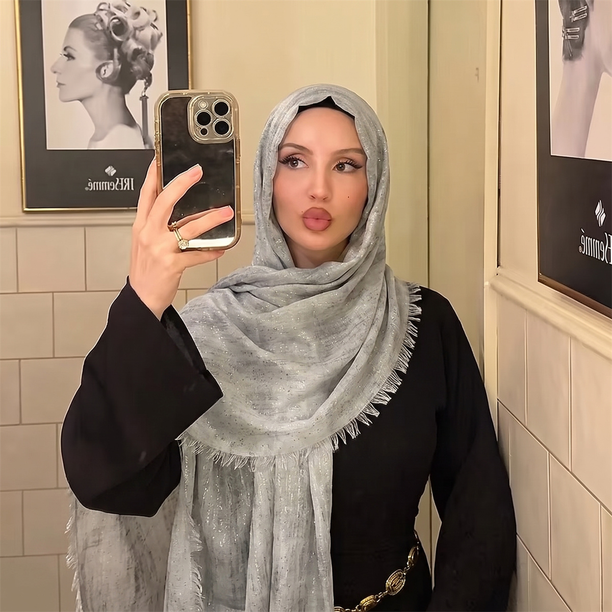 Модный хиджаб-шарф с эффектом  – обзор и цена Street Fashion Hijab