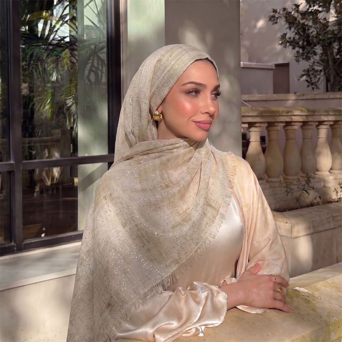 Модный хиджаб-шарф с эффектом  – обзор и цена Street Fashion Hijab