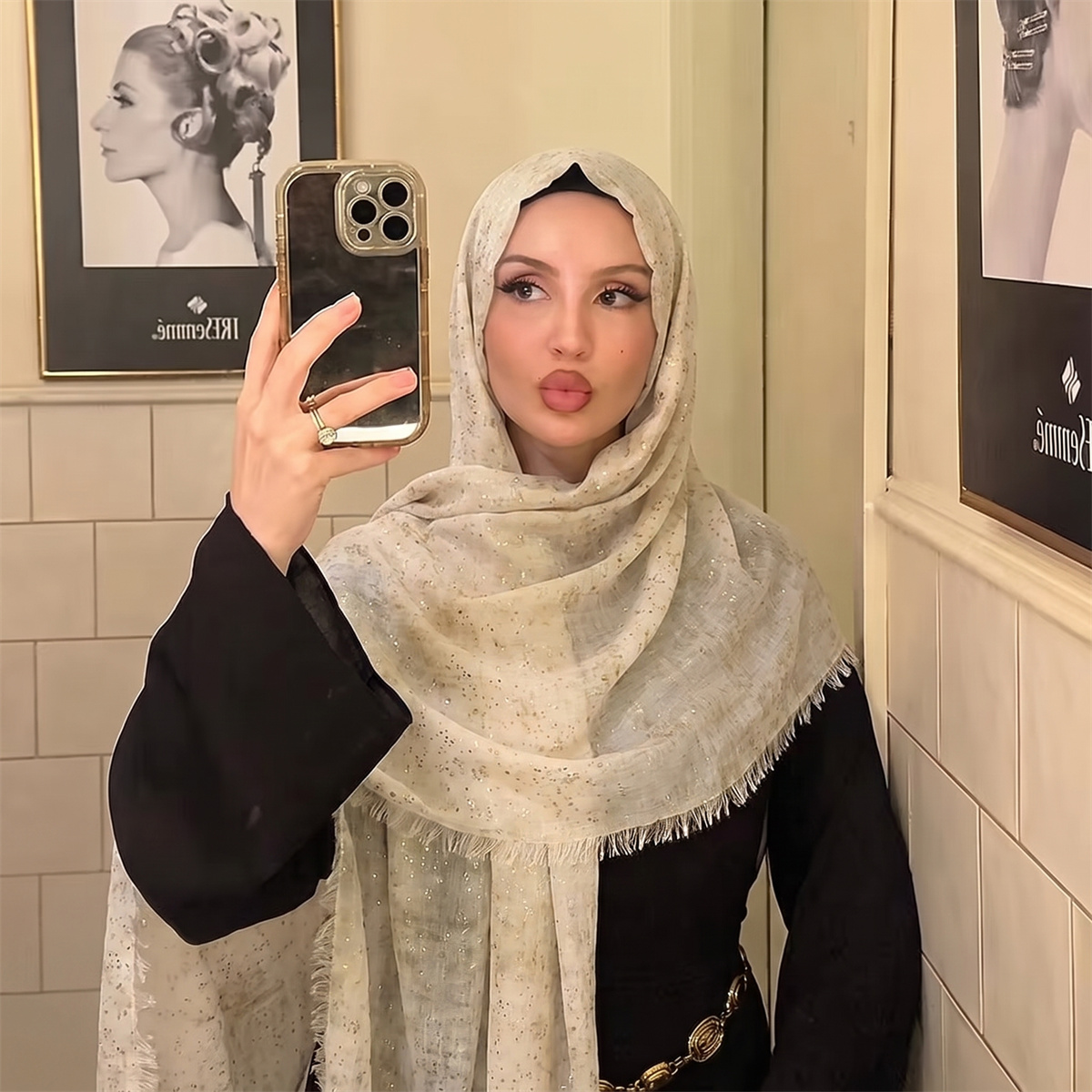 Модный хиджаб-шарф с эффектом  – обзор и цена Street Fashion Hijab