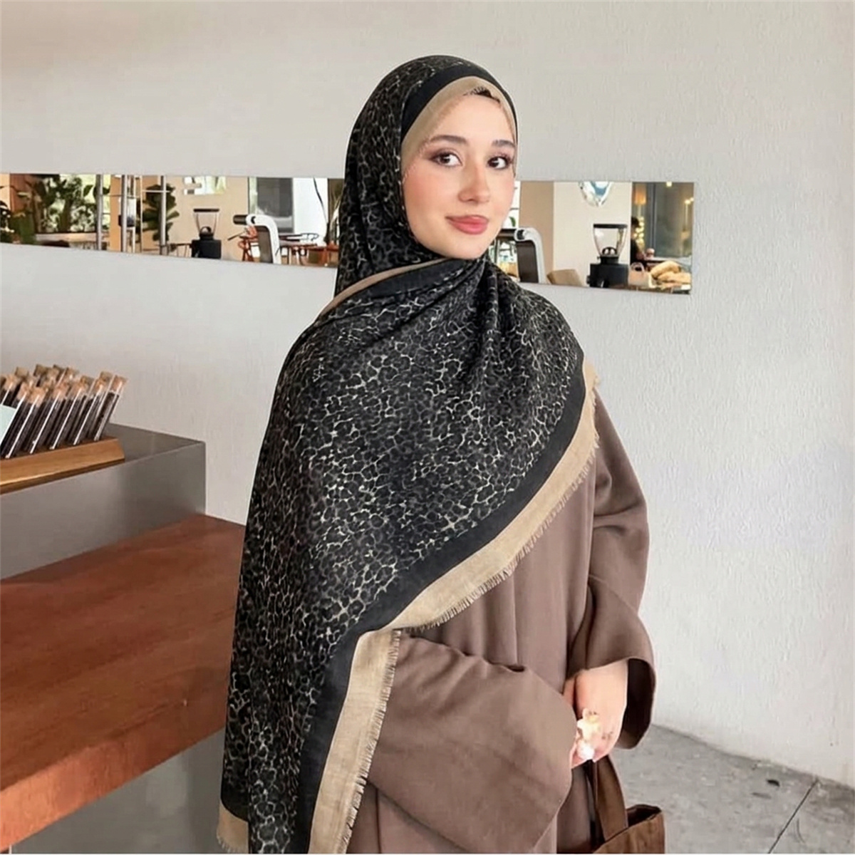 Винтажный хиджаб-шарф с леопар – обзор и цена Street Fashion Hijab