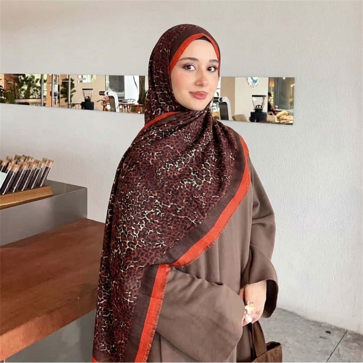 Винтажный хиджаб-шарф с леопар – обзор и цена Street Fashion Hijab